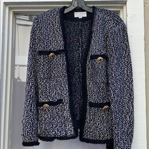 St. John black and white Blazer Sz 10